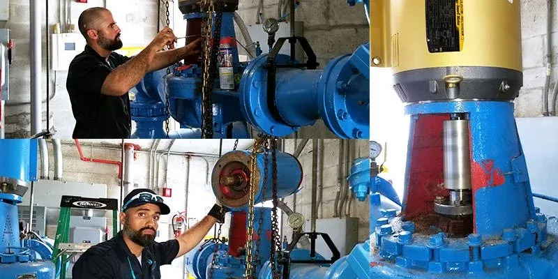high rise building cooling tower pump repair Miami